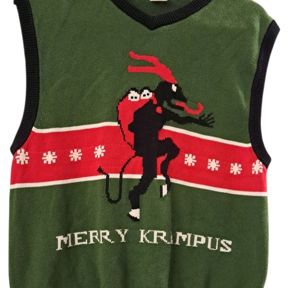 Merry Krampus Sweater Vest - Picture 3 of 6